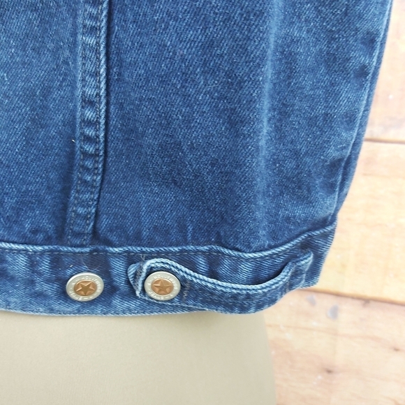 *Made in Canada* VINTAGE Hollywood crop denim sleeveless jeans vest - Picture 6 of 11